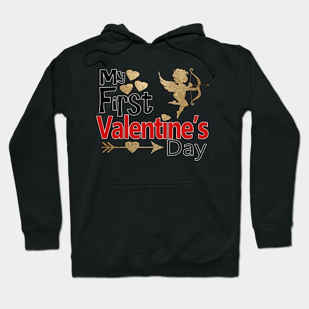 Baby Valentine Gifts - My First Valentines Day Hoodie by 3QuartersToday